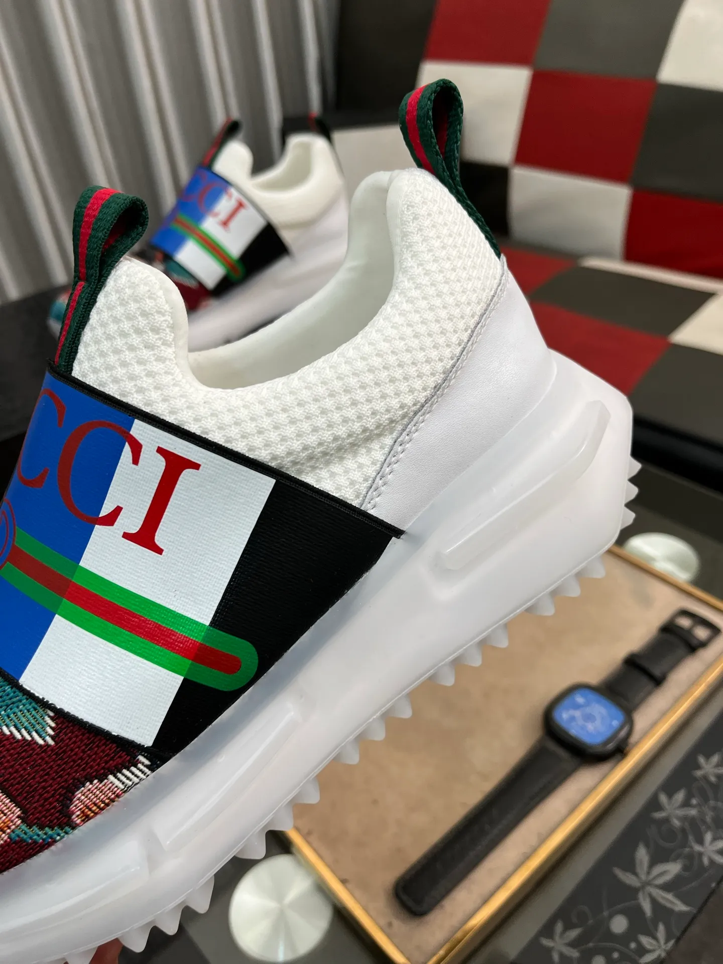 Men's shoes 💰458⌚️⌚️ (GUCCI-Gucci) luxury brand sports and casual shoes, imported original material, sheepskin lining, high-end and comfortable, original outsole is light and wear-resistant! Purely handmade, details determine quality! 38-443️⃣colors available
